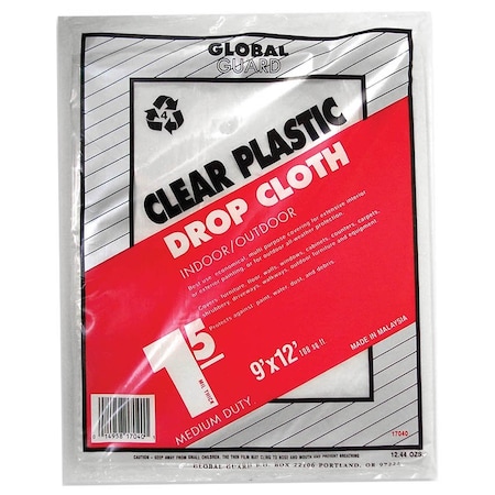 Premier 9X12 Globe 1.5 Mil Plastic Drop Cloth 17040